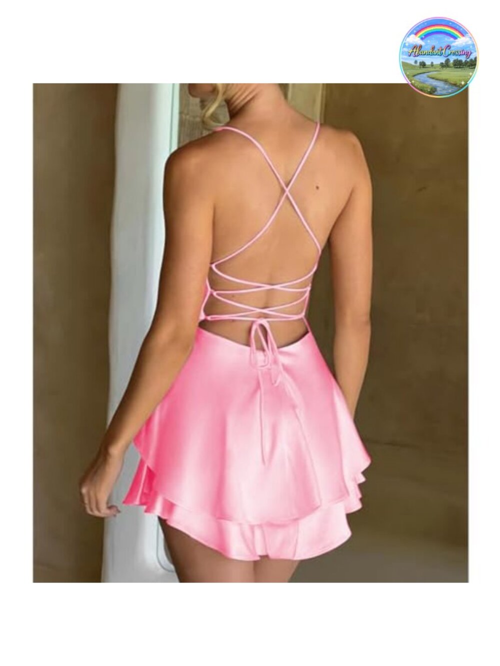 Women's Satin A-Line Sleeveless Romper Jumpsuit Tie Back Mini Bodycon Tiered